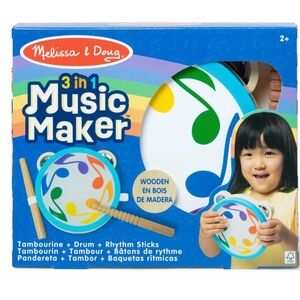 Melissa & Doug 3-in-1 Music Maker - Blue and White
